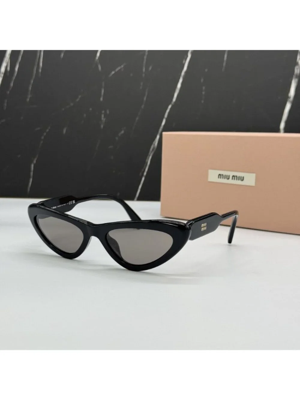 New Miu Miu MUB11SU Black Cat Eye Sunglasses SMU B11 16K80Q